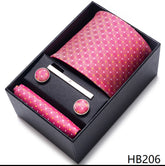 Conjunto Gravata Quadriculada Rosa Sparka